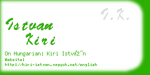 istvan kiri business card